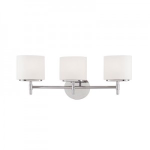 This Three Light Vanity is part of the Trinity Collection and has a Polished Chrome Finish. It is Energy Star Compliant.