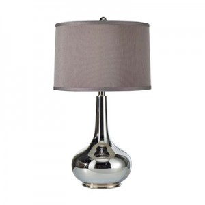 This Table Lamp has a Silver Finish.