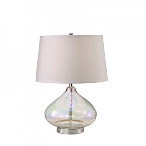 This Table Lamp has a Clear Finish