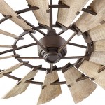 Windmill Fan in Oiled Bronze Finish with Weathered Oak Blades 