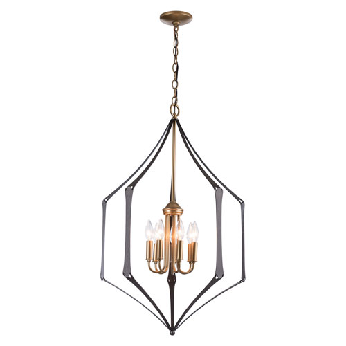 Carousel Chandelier in Dark Smoke (Hubbardton Forge GLN21105025-SKT-07-07)