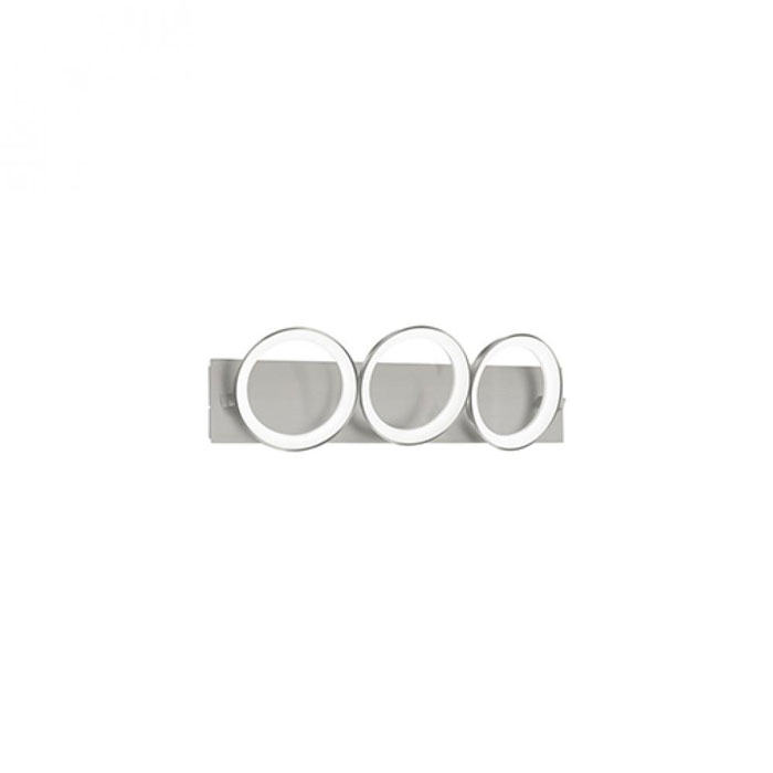 Diecast aluminum rings with translucent acrylic diffusers Metallic brushed finish or matte powder-coated Outward emitting light May be mounted horizontally or vertically 