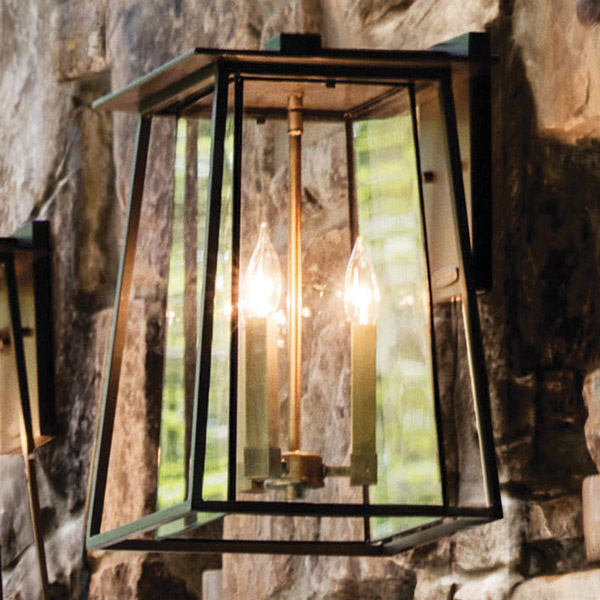 Walker Collection 1-Light Outdoor Wall Mount Lantern in Buckeye Bronze with Clear Glass Shade Hinkley 2106KZ