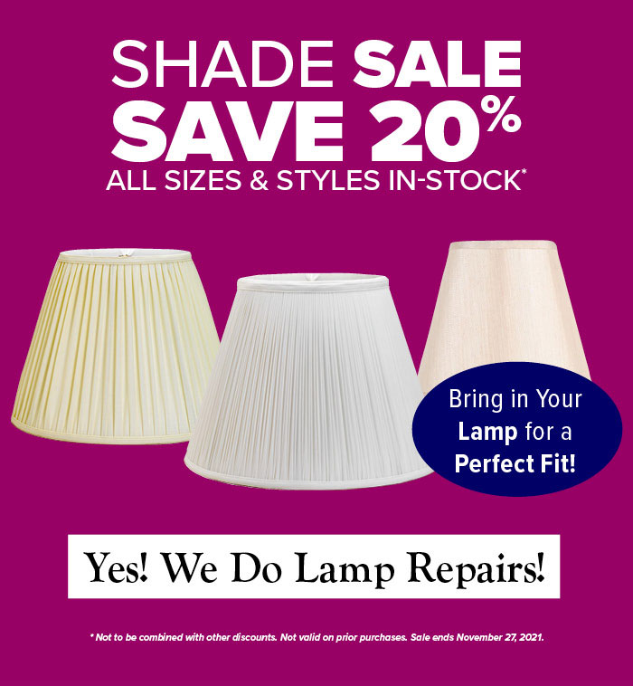 Save 20% In-stock lamp shades