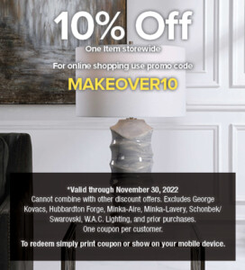 Lighting Makeover Promo Code MAKEOVER10