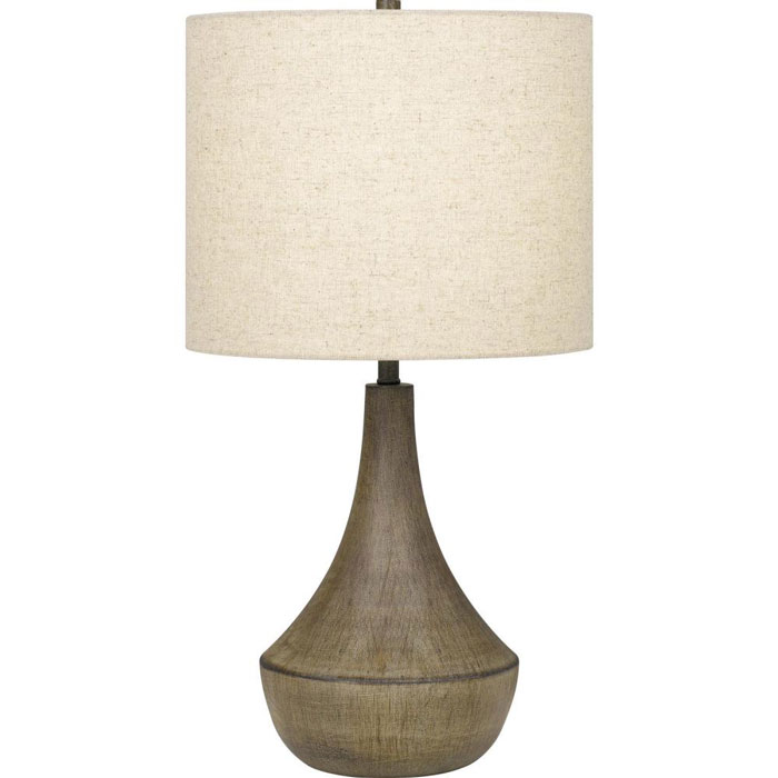 Rockville Collection 1-Light table Lamp with Natural Wood Base and Off White Fabric Shade Quoizel Q4065T1 $160.00