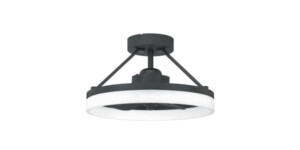 20” Cohen Fandelier Ceiling Fan (Indoor/Outdoor) Oil Rubbed Bronze with Black Matte Blades.