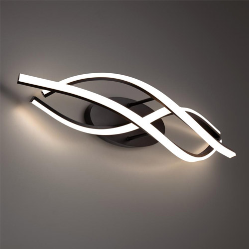 Lior Collection LED Linear Bath Vanity Light in Matte Black with White LED Diffuser Modern Forms WS-58329-BK