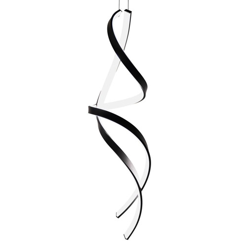 Synopsis Collection LED Pendant in Black with White LED Diffuser Modern Forms PD-58471-BK