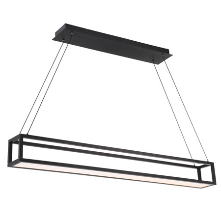 Trick Box Collection LED Linear Pendant in Black with Open Frame Design WAC US PD-31947-BK