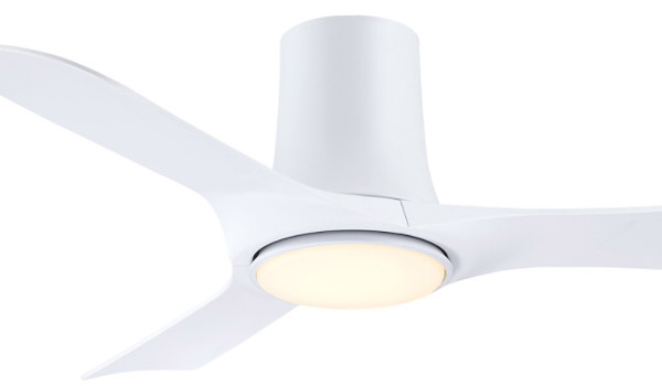 Corke Collection 36”, 44” or 52” 3-Blade Ceiling Fan in Matte White with Matte White Blades and Remote Control Fanimation FPD6644MW